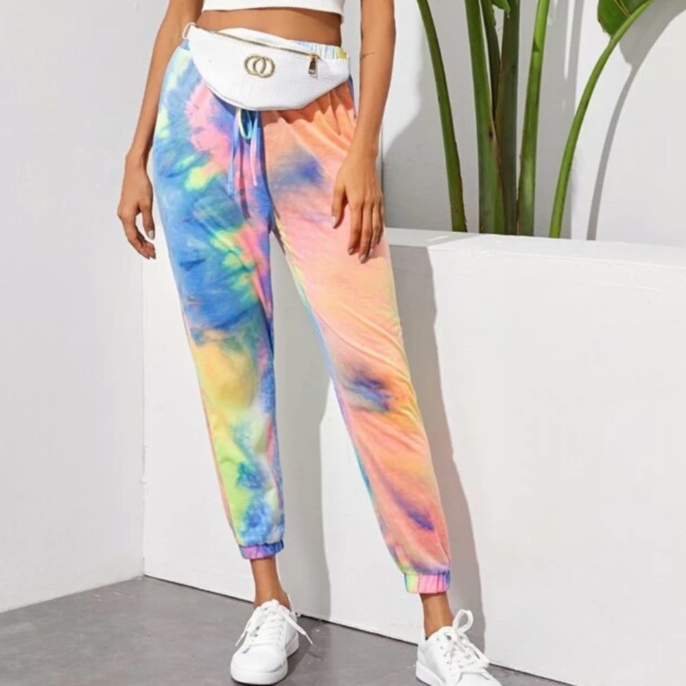 1 LEFT 🌻 Tie Dye High Waist Joggers - Picture 6 of 6